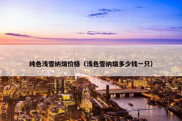 纯色浅雪纳瑞价格（浅色雪纳瑞多少钱一只）