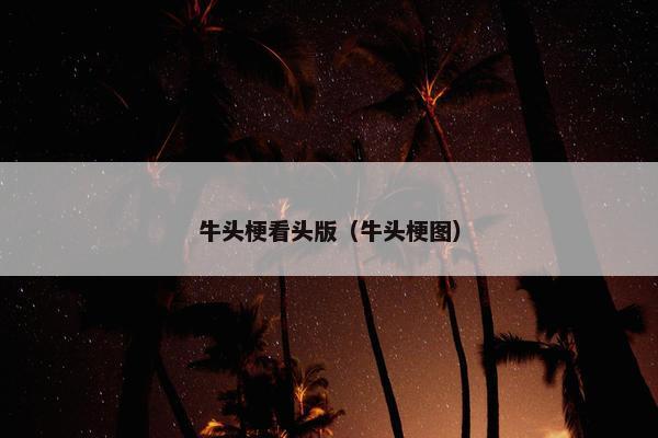 牛头梗看头版（牛头梗图）