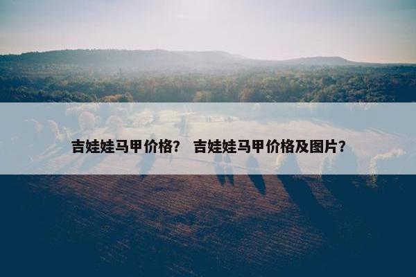 吉娃娃马甲价格? 吉娃娃马甲价格及图片?