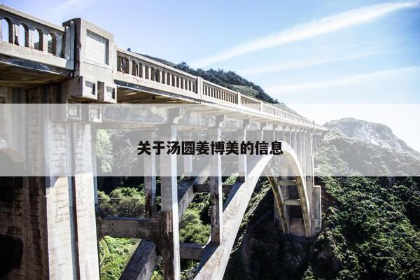 关于汤圆姜博美的信息