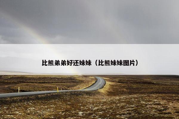 比熊弟弟好还妹妹（比熊妹妹图片）