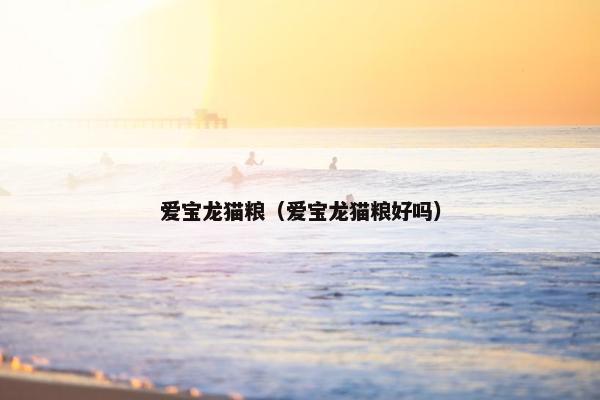 爱宝龙猫粮（爱宝龙猫粮好吗）
