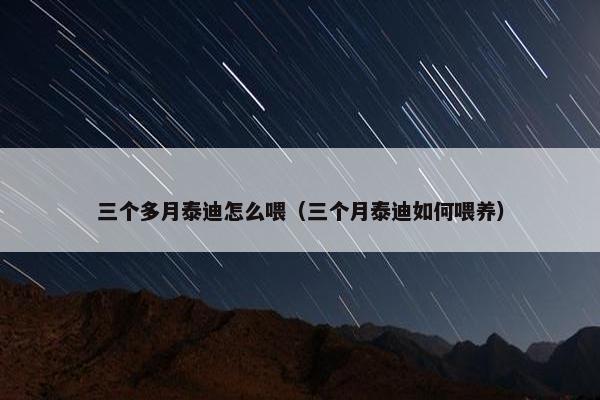 三个多月泰迪怎么喂（三个月泰迪如何喂养）