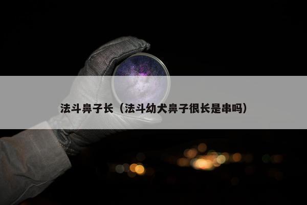 法斗鼻子长（法斗幼犬鼻子很长是串吗）