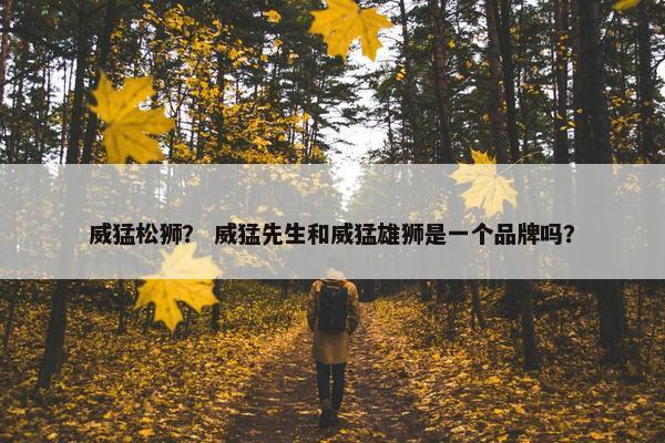 威猛松狮？ 威猛先生和威猛雄狮是一个品牌吗？