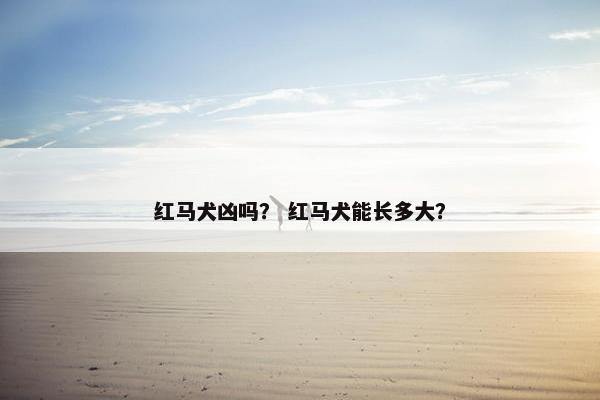 红马犬凶吗？ 红马犬能长多大？