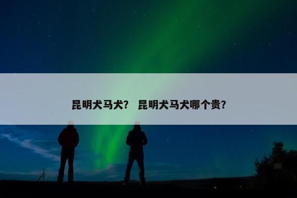 昆明犬马犬？ 昆明犬马犬哪个贵？