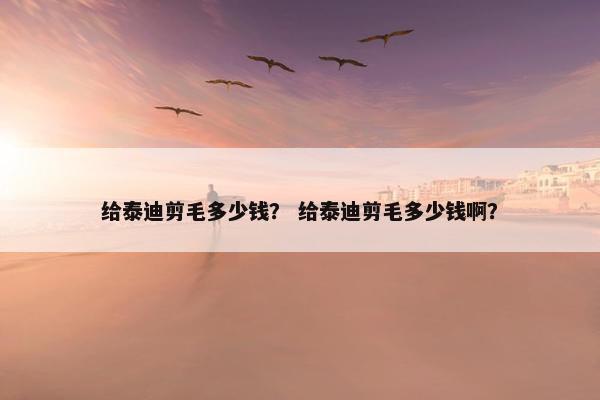 给泰迪剪毛多少钱？ 给泰迪剪毛多少钱啊？