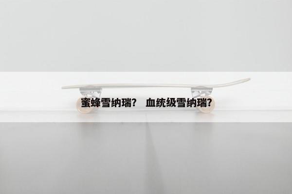 蜜蜂雪纳瑞？ 血统级雪纳瑞？