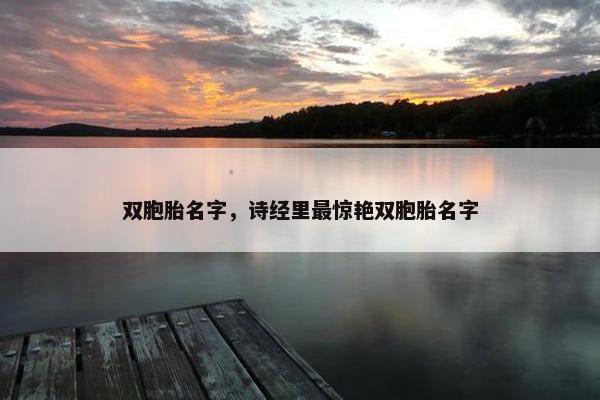 双胞胎名字，诗经里最惊艳双胞胎名字