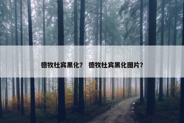 德牧杜宾黑化？ 德牧杜宾黑化图片？