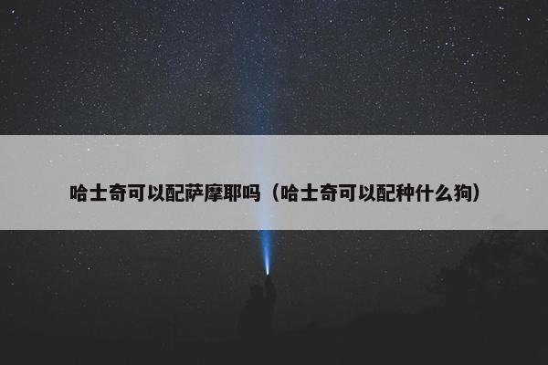 哈士奇可以配萨摩耶吗（哈士奇可以配种什么狗）
