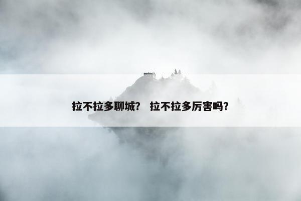 拉不拉多聊城？ 拉不拉多厉害吗？