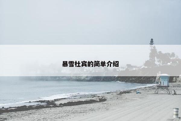 暴雪杜宾的简单介绍