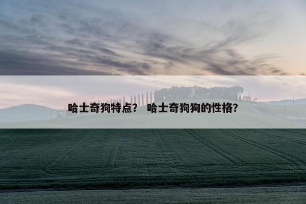 哈士奇狗特点？ 哈士奇狗狗的性格？