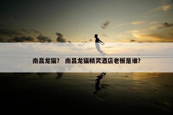 南昌龙猫? 南昌龙猫精灵酒店老板是谁?