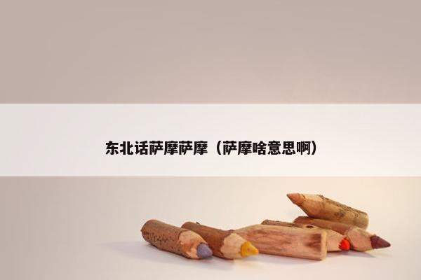 东北话萨摩萨摩(萨摩啥意思啊)