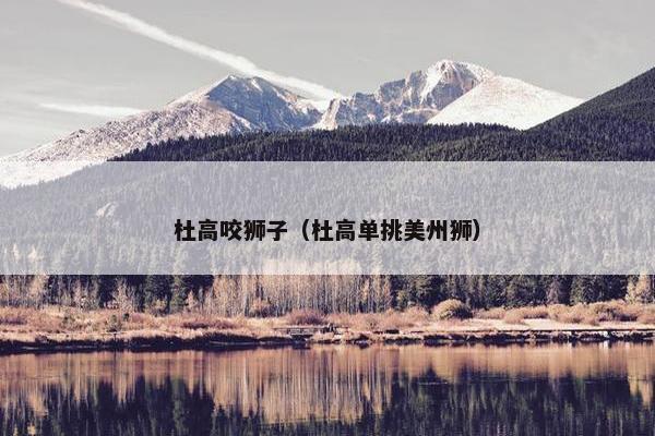 杜高咬狮子（杜高单挑美州狮）