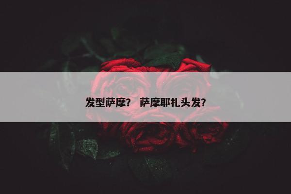 发型萨摩？ 萨摩耶扎头发？