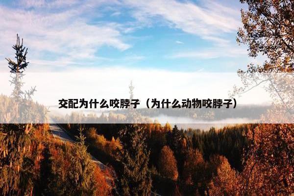 交配为什么咬脖子(为什么动物咬脖子) 交配为什么咬脖子(为什么动物咬脖子)