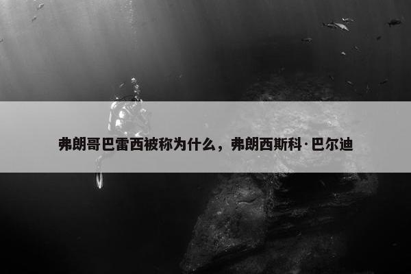 弗朗哥巴雷西被称为什么,弗朗西斯科·巴尔迪