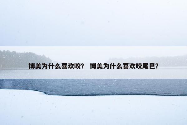 博美为什么喜欢咬？ 博美为什么喜欢咬尾巴？