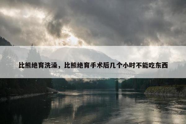 比熊绝育洗澡，比熊绝育手术后几个小时不能吃东西