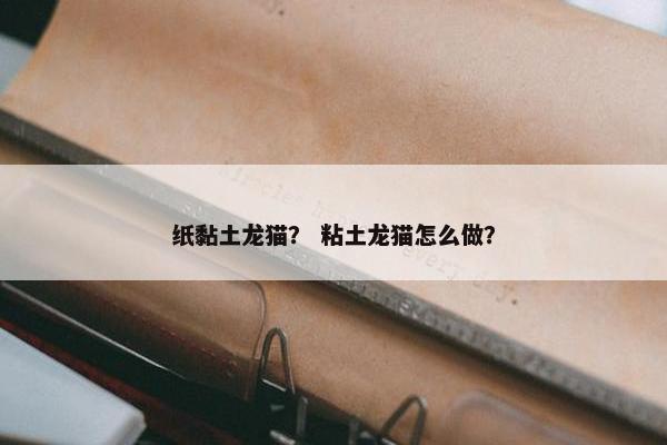 纸黏土龙猫? 粘土龙猫怎么做?