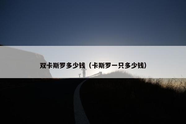 双卡斯罗多少钱(卡斯罗一只多少钱)