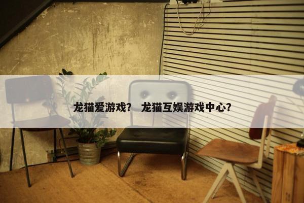 龙猫爱游戏? 龙猫互娱游戏中心?