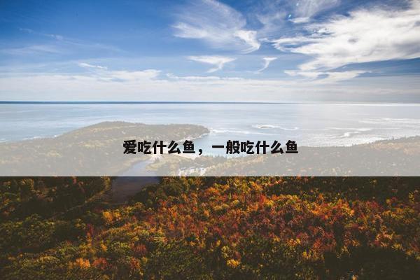 爱吃什么鱼,一般吃什么鱼