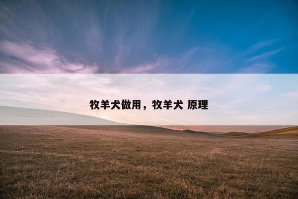 牧羊犬做用,牧羊犬 原理