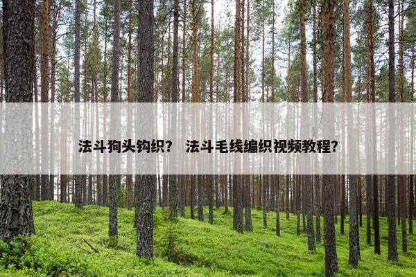 法斗狗头钩织? 法斗毛线编织视频教程?