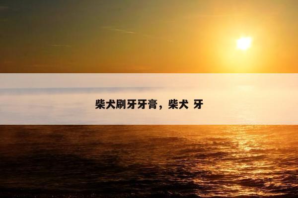 柴犬刷牙牙膏，柴犬 牙