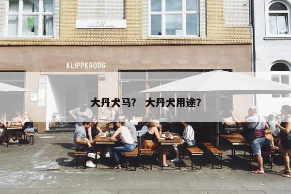 大丹犬马？ 大丹犬用途？