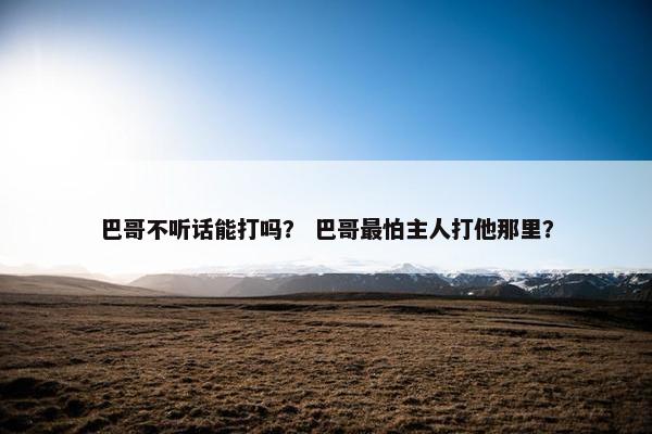 巴哥不听话能打吗? 巴哥最怕主人打他那里? 巴哥不听话能打吗? 巴哥最怕主人打他那里?