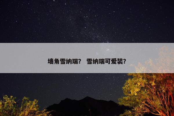 墙角雪纳瑞? 雪纳瑞可爱装?