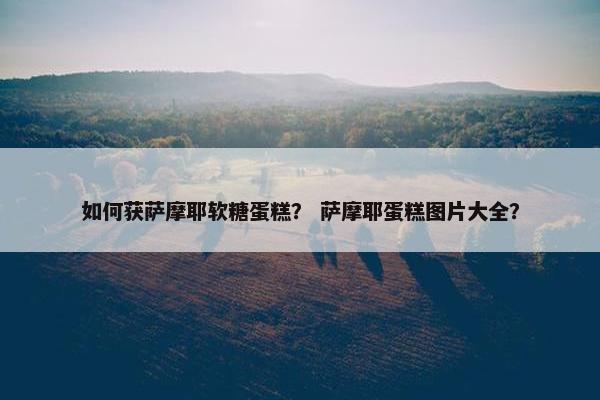 如何获萨摩耶软糖蛋糕? 萨摩耶蛋糕图片大全? 如何获萨摩耶软糖蛋糕? 萨摩耶蛋糕图片大全?