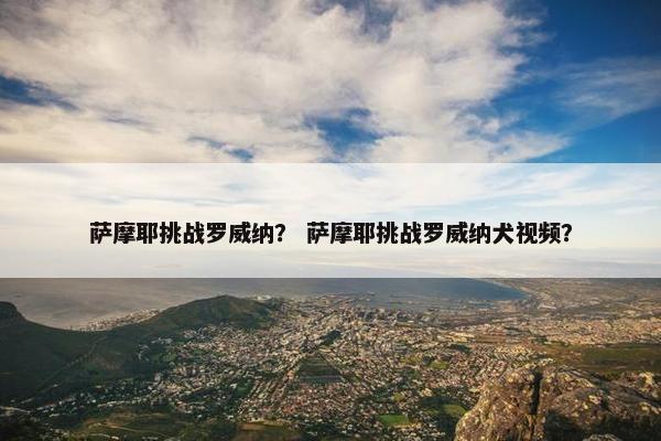 萨摩耶挑战罗威纳? 萨摩耶挑战罗威纳犬视频? 萨摩耶挑战罗威纳? 萨摩耶挑战罗威纳犬视频?
