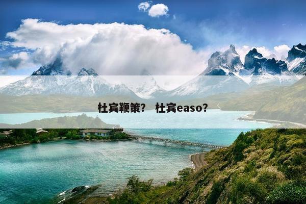 杜宾鞭策? 杜宾easo?