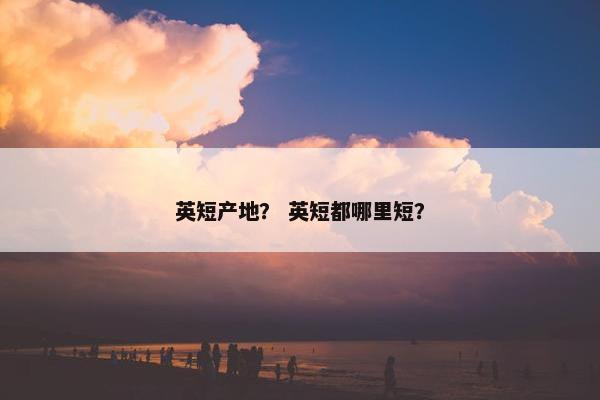 英短产地? 英短都哪里短?