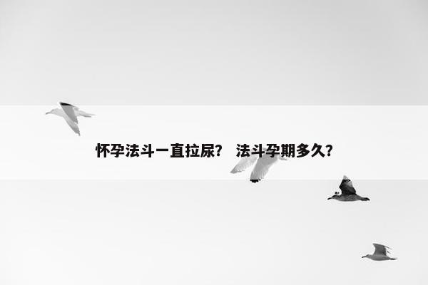 怀孕法斗一直拉尿？ 法斗孕期多久？