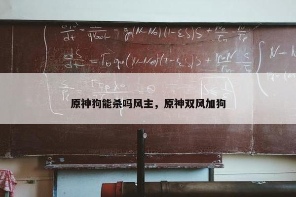 原神狗能杀吗风主，原神双风加狗